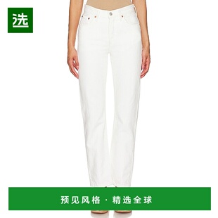 1h可退 香港直邮Levi'S 李维斯 女士 白色 501 Original Fit 牛仔