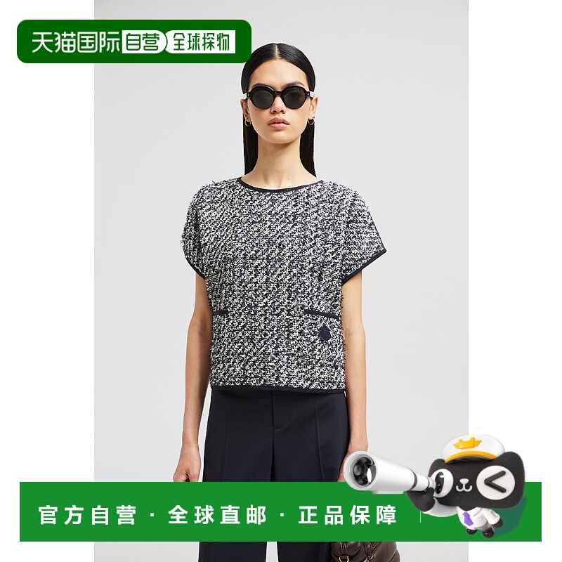 欧洲直邮MONCLER (2025新品) 真丝花呢上衣潮流穿搭时尚高级感