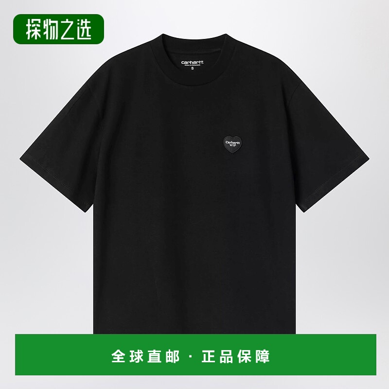 香港直邮CARHARTT WIP 女士 S/S 黑色心形拼缀T恤 I032318CO00EXX