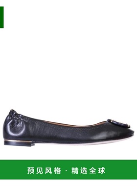 【99新未使用】香港直邮Tory Burch 黑色圆头芭蕾鞋 74062平底