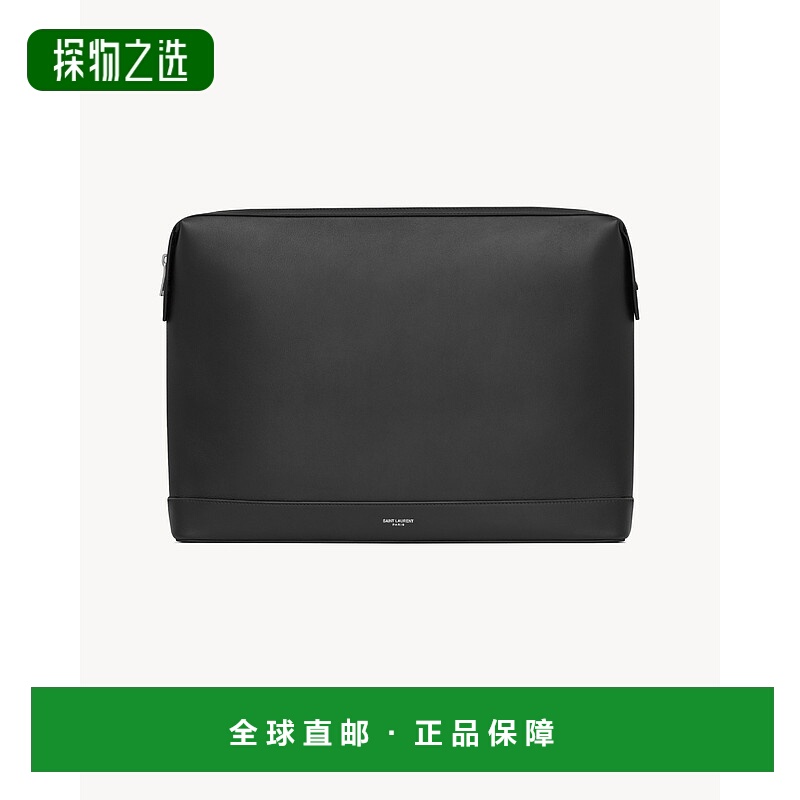 欧洲直邮YSL（2025）圣罗兰巴黎皮革手拿包拉链