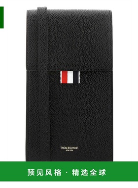 1h可退 香港直邮Thom Browne 汤姆·布朗 男士 PHONE 黑色皮革钱