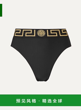 香港直邮versace 范思哲 女士 黑色 Greca Border 比基尼泳裤 ABD