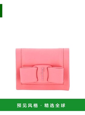 香港直邮Salvatore Ferragamo 蝴蝶结细节双折钱包 220295