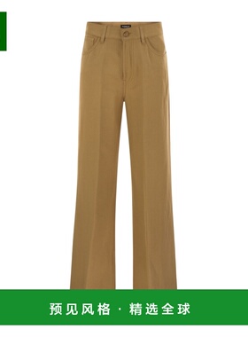 香港直邮DONDUP 女士休闲裤 DP619IF0041DXXX397 SS2025 棕色