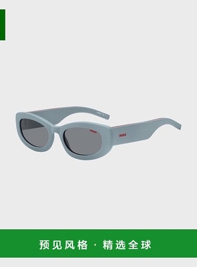 欧洲直邮HUGO BOSS雨果HUGO RED镜腿带徽标的蓝色太阳镜