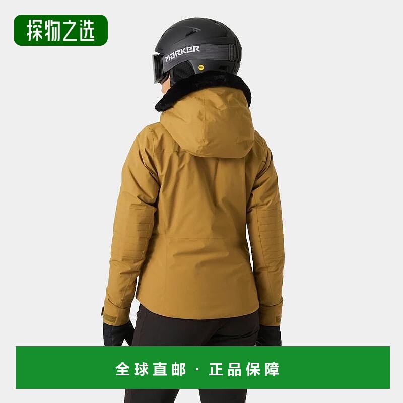 自营欧洲直邮Helly Hansen 女士驼色聚酰胺ValD'Isere蓬松夹克2.0