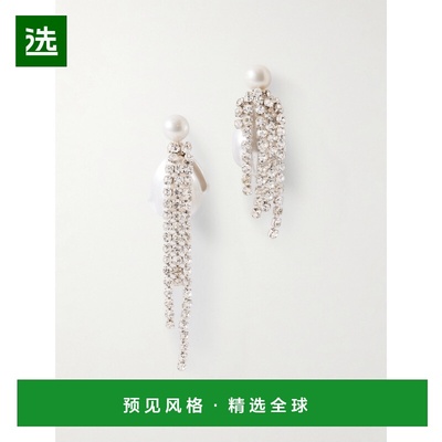 1h可退 香港直邮Completedworks 女士 镀铑珍珠水晶耳环 P216RECY