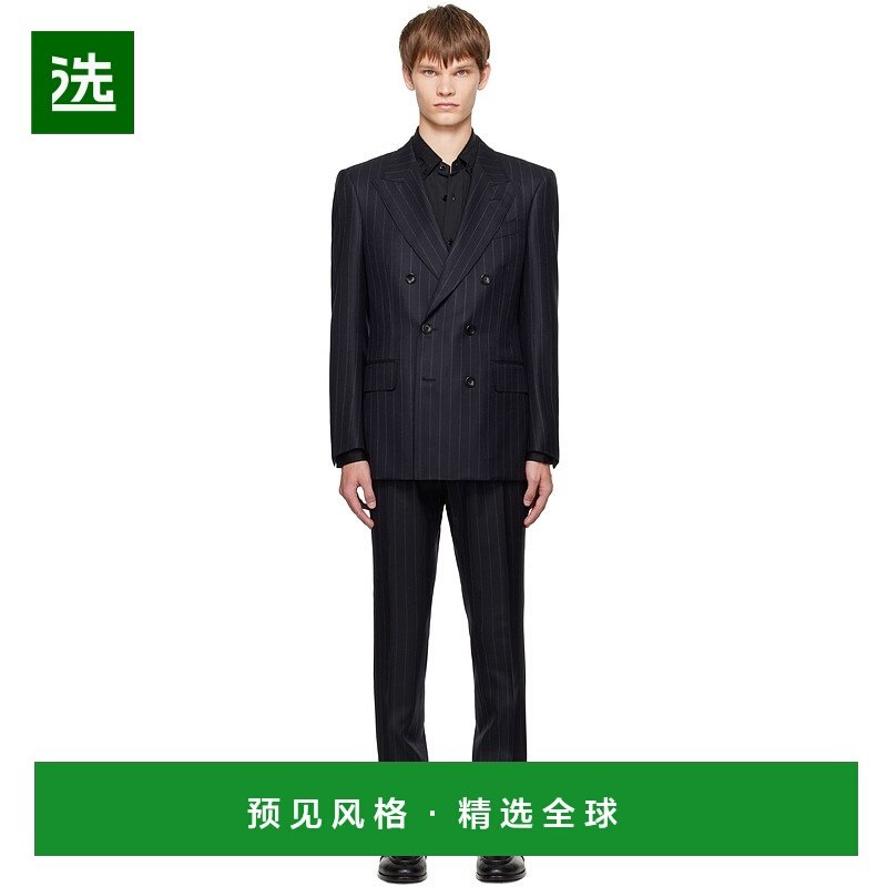 1h可退 香港直邮Tom Ford 汤姆·福特 男士 灰色 Chalk Stripe Dy