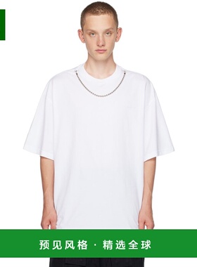 1h可退 香港直邮Ambush 男士 白色 Ballchain T 恤 BMAA083F23JER