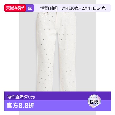 1h可退 香港直邮rag bone 瑞格布恩 女士 Dre 水晶装饰男友风牛仔