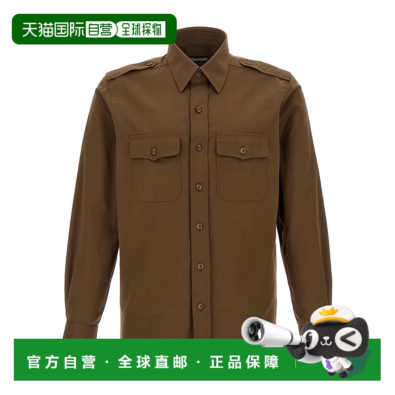 1h可退 香港直邮Tom Ford 汤姆·福特 男士 军装衬衫 HME009FMC23