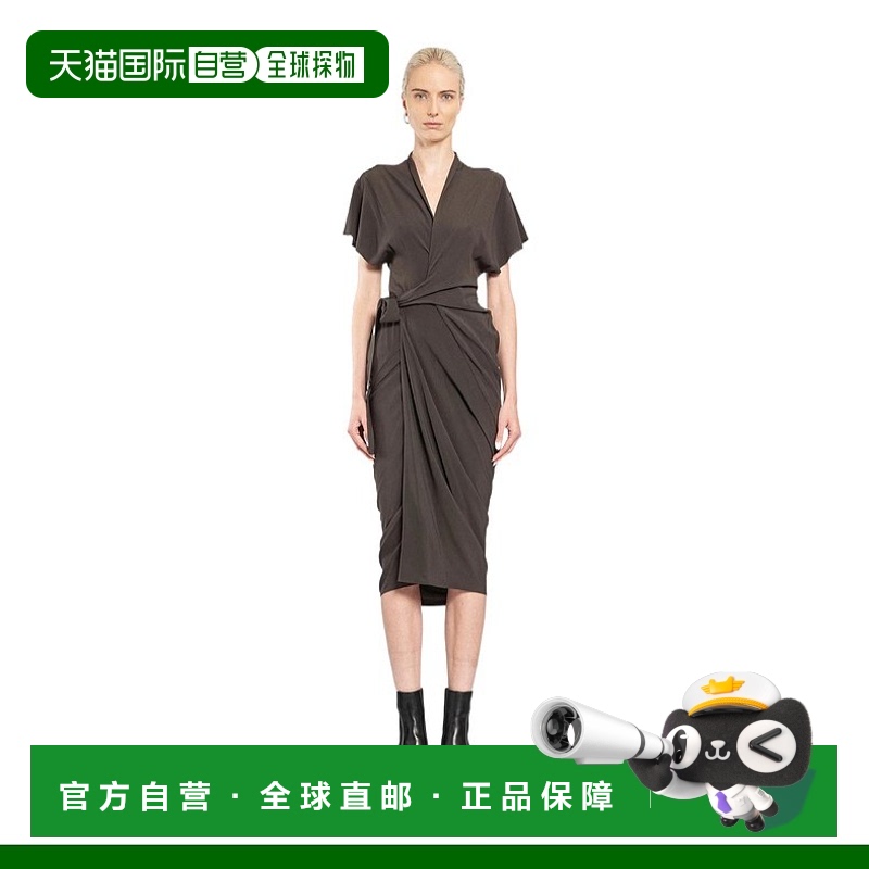 香港直邮Rick Owens V领连衣裙 RP02D3542CC