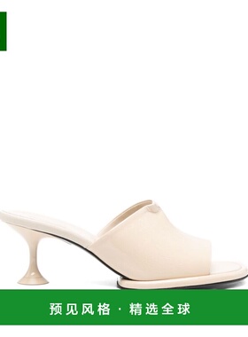 1h可退 香港直邮Sergio Rossi 塞乔·罗西 女士 皮质有跟凉拖 B13