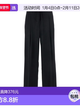 1h可退 香港直邮twin set 女士 雙排扣寬褲 252TF2011 black黑色