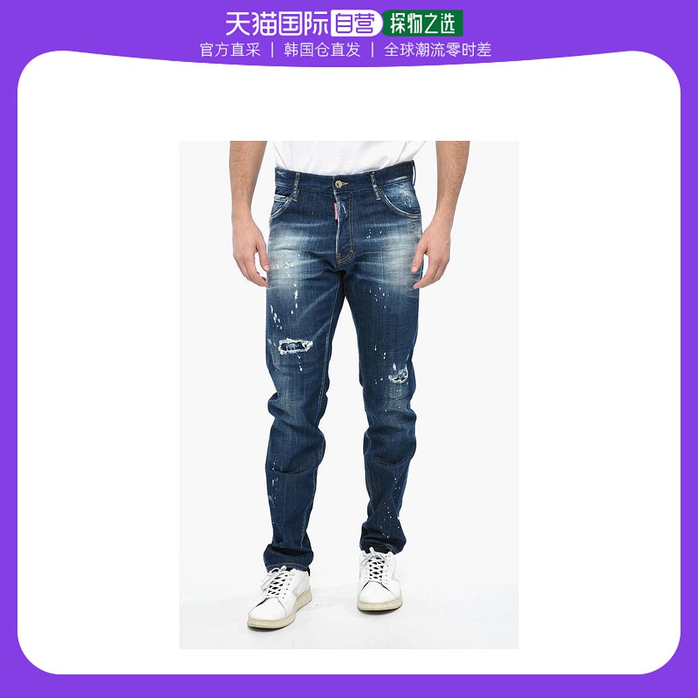 韩国直邮DSQUARED2牛仔直筒裤男S74LB1233 S30342 470Blue