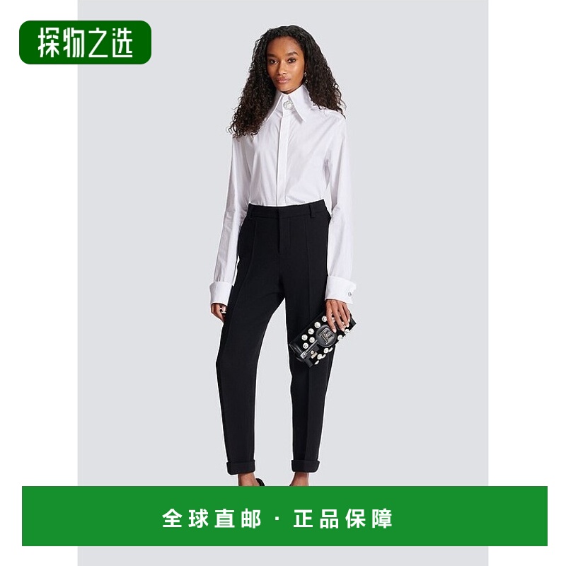 香港直邮Balmain 宝石纽扣长袖衬衫 BF0HS291CE48