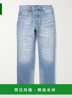 1h可退 香港直邮AMIRI 男士 MA Quad 直筒磨破牛仔裤 AMDNGH1070S