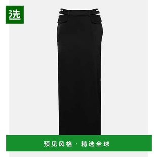 1h可退 香港直邮Dion Lee 女士 Column 口袋中腰缎面长款半身裙