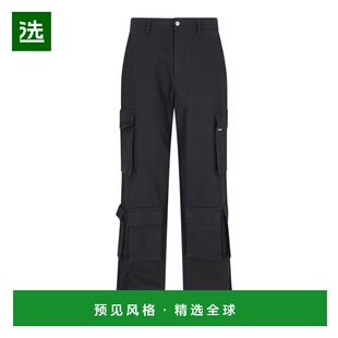 香港直邮Represent 男士休闲裤 MLM52101 SS2024 黑色 腰带环休闲