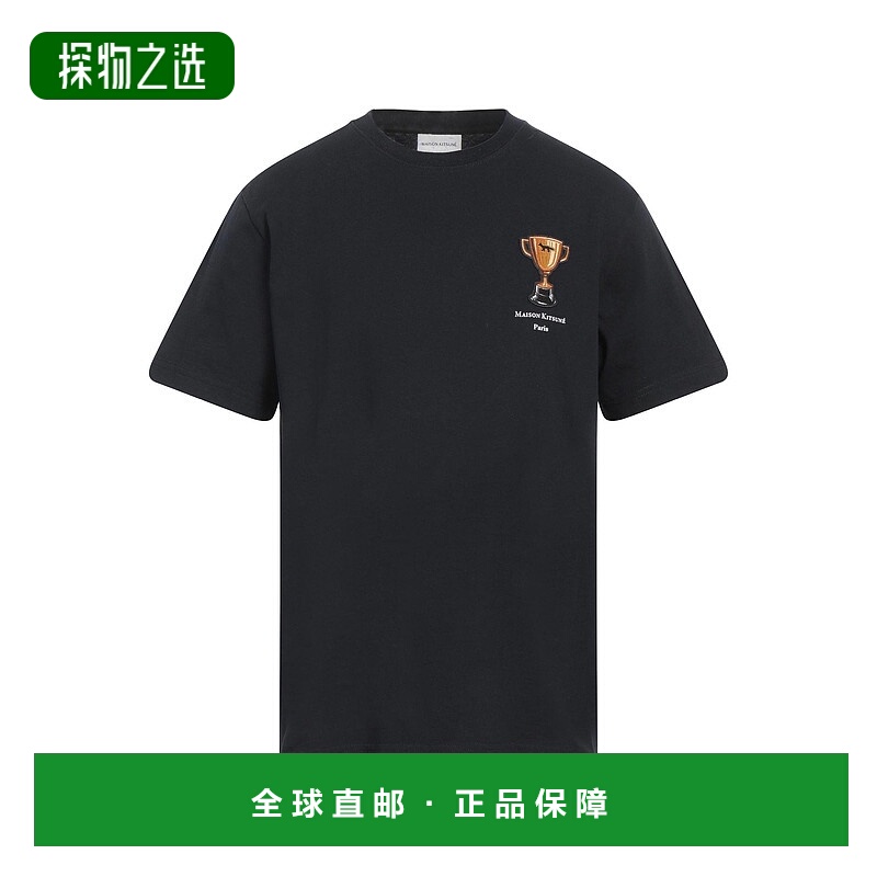 香港直邮MAISON KITSUNE 男士 T恤 black黑色 舒适时尚