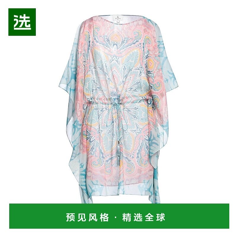 1h可退 香港直邮Etro 艾特罗 女士 短款连衣裙 blue蓝色 舒适时尚