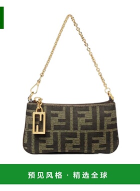 香港直邮FENDI 女士手提包 8M0535A98PF1GL7 SS2026 绿色 Baguett