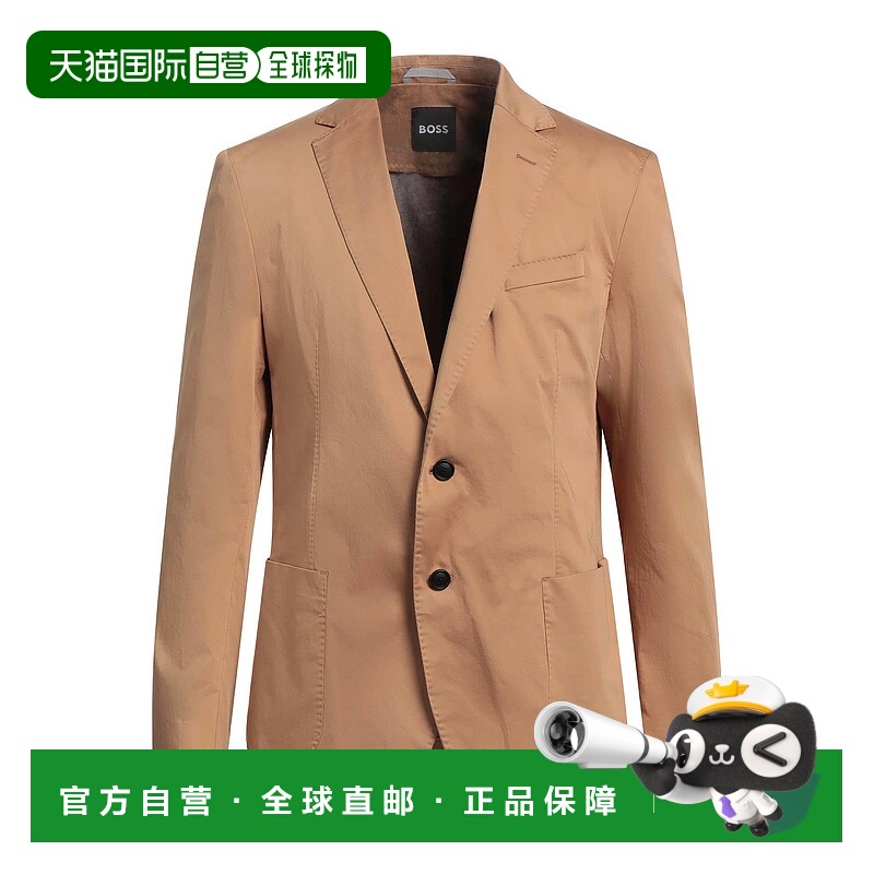 香港直邮BOSS 波士 男士 西装外套 brown棕色 舒适时尚