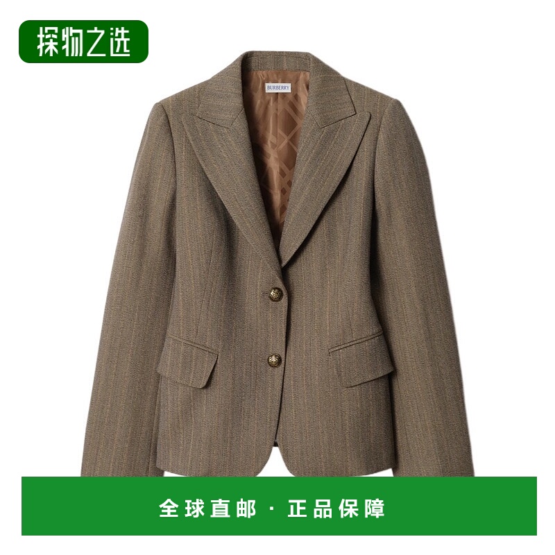 香港直邮Burberry Mouliné羊毛西装外套 81198961