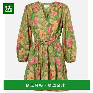 1h可退 香港直邮Velvet 女士 花朵棉质迷你连衣裙 colorful花色