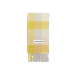 欧洲直邮ACNE STUDIO(艾克妮)24年上新格纹马海毛围巾羊毛 正品