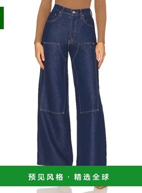 1h可退 香港直邮mother denim 女士 SNACKS! Bee's Knees Dip Ski