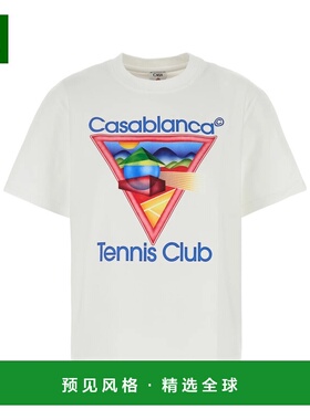 香港直邮CASABLANCA 女士T恤 WPF25JTS04601 AW2025 白色 Club Ic