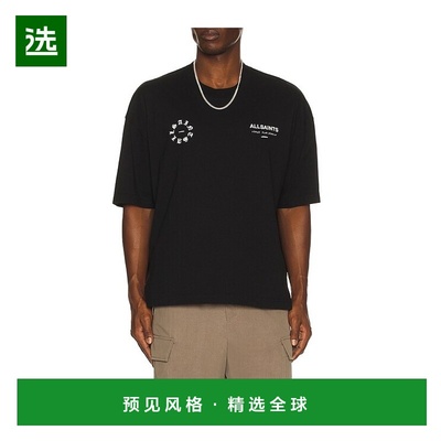 1h可退 香港直邮Allsaints 男士 Kindred T恤 M042PD black黑色