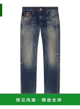 香港直邮Versace 腰带环牛仔裤 10190501A15759直筒裤