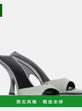 1h可退 香港直邮The Attico 女士 Ester 95 绸缎凉拖 grey灰色 舒