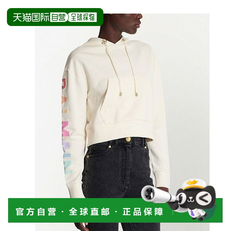 香港直邮Balmain 徽标连帽卫衣 YF0JP010BB80
