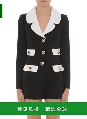 1h可退 香港直邮MOSCHINO 女士外套 052404244555 SS2025 黑色 Mo