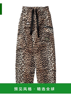 1h可退 香港直邮GANNI 女士休闲裤 W0477943 SS2025 黄色 松紧腰