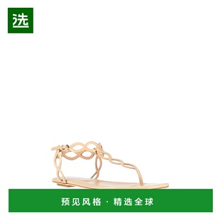 1h可退 香港直邮Sergio Rossi 塞乔·罗西 女士 人字拖 beige米色