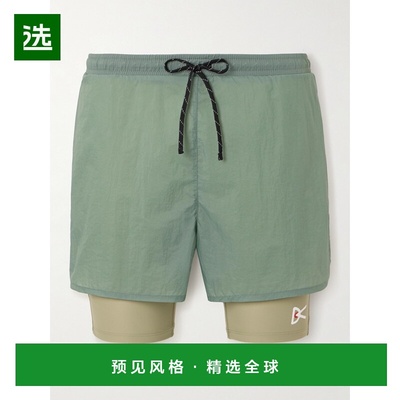 香港直邮1h可退 District Vision 男士 Shell 直筒层叠感徽标印花