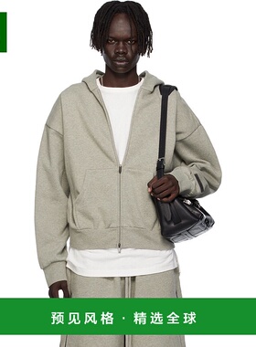 1h可退 香港直邮Essentials 男士 灰色 Classic Fit Fleece Zip-U