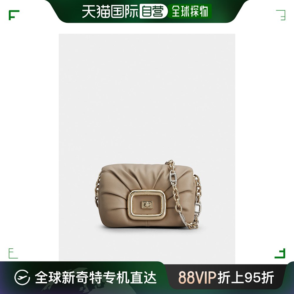 欧洲直邮rogervivier（罗杰·维维亚）女士纳帕皮革单品，品牌金/