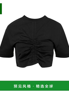 1h可退 香港直邮Semicouture 女士 and Polos T恤黑色T恤 Y4SJ02Y