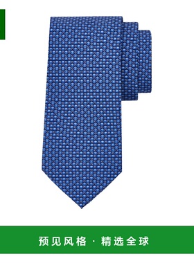 香港直邮Salvatore Ferragamo Gancini字母印花领带 351332真丝