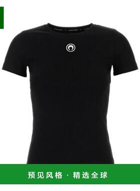 香港直邮MARINE SERRE 女士T恤 WTT012ACJER000899 CO 黑色
