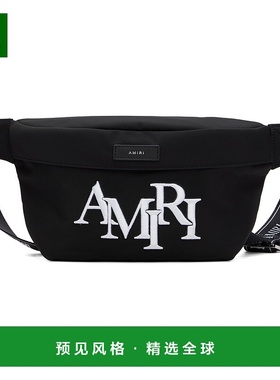 1h可退 香港直邮AMIRI 男士 黑色 Staggered 腰包 AMBGSO1016