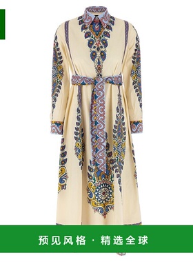 1h可退 香港直邮Etro 艾特罗 女士 印花棉质衬衫裙 WRHA0195AV622