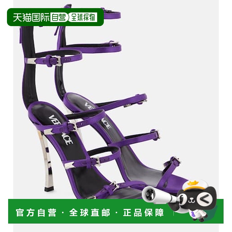 1h可退 香港直邮Versace 范思哲 女士 Pin-Point 皮质凉鞋 001180