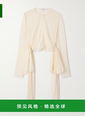 1h可退 香港直邮Alaïa 女士 打结双绉衫 AA9H1348T666B030IVOIRE